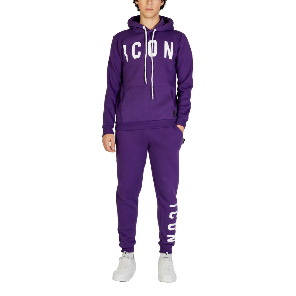 Icon Purple Cotton Hoody -   -  Icon.
