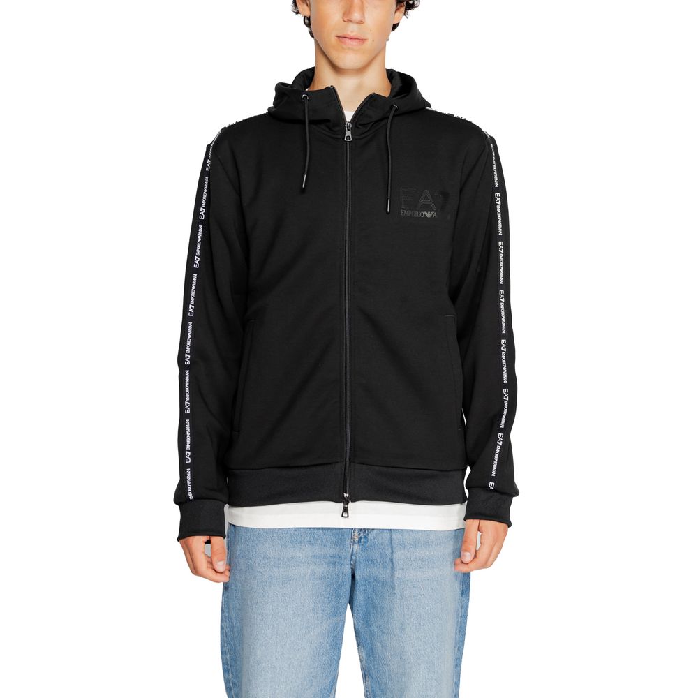 EA7 Emporio Armani Black Polyester Hoody -   -  EA7 Emporio Armani.