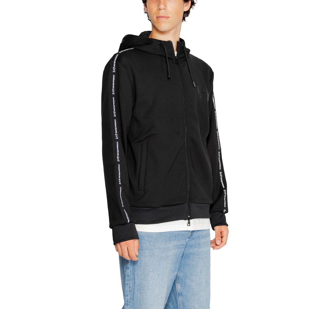 EA7 Emporio Armani Black Polyester Hoody -   -  EA7 Emporio Armani.
