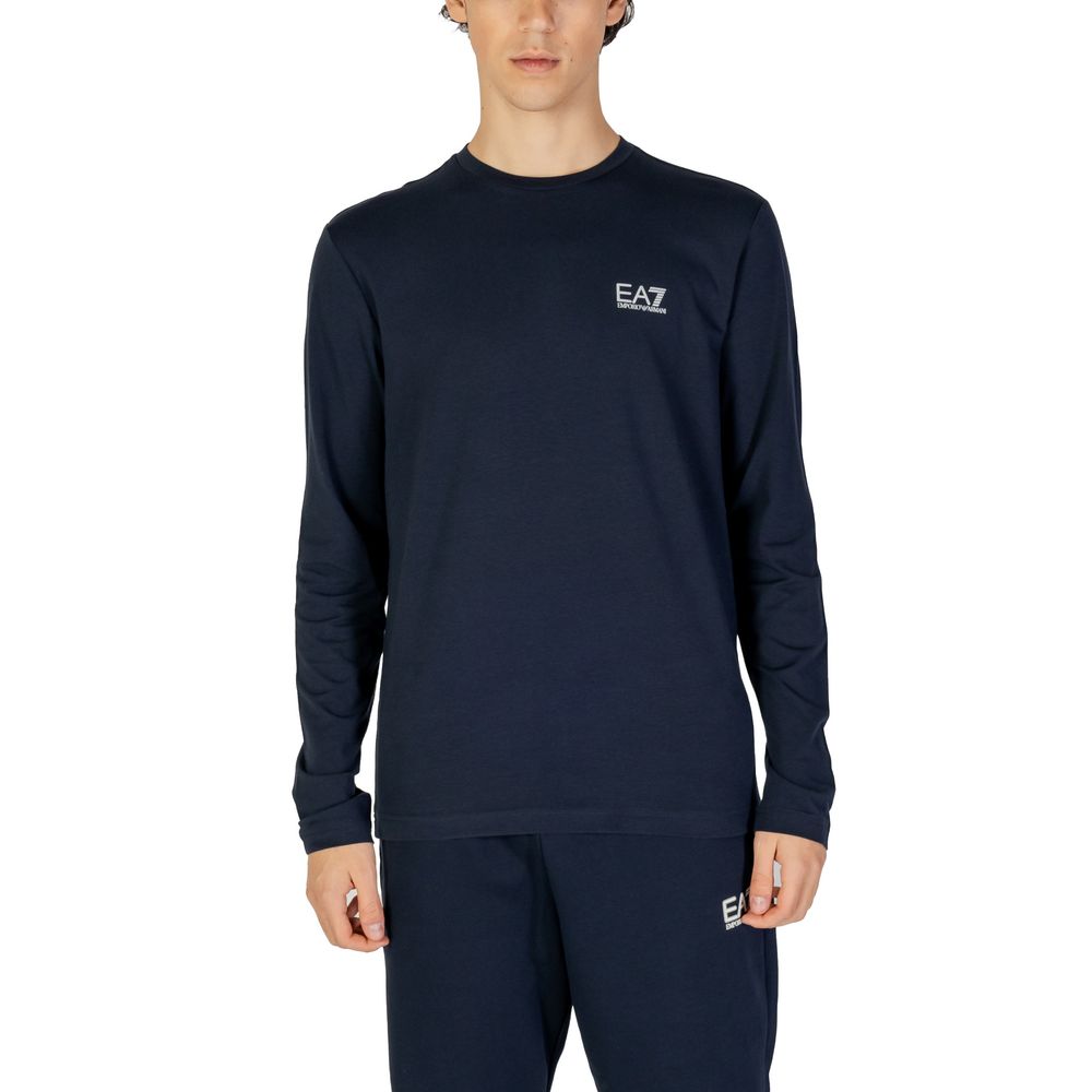 EA7 Emporio Armani Blue Cotton Long Sleeve -   -  EA7 Emporio Armani.