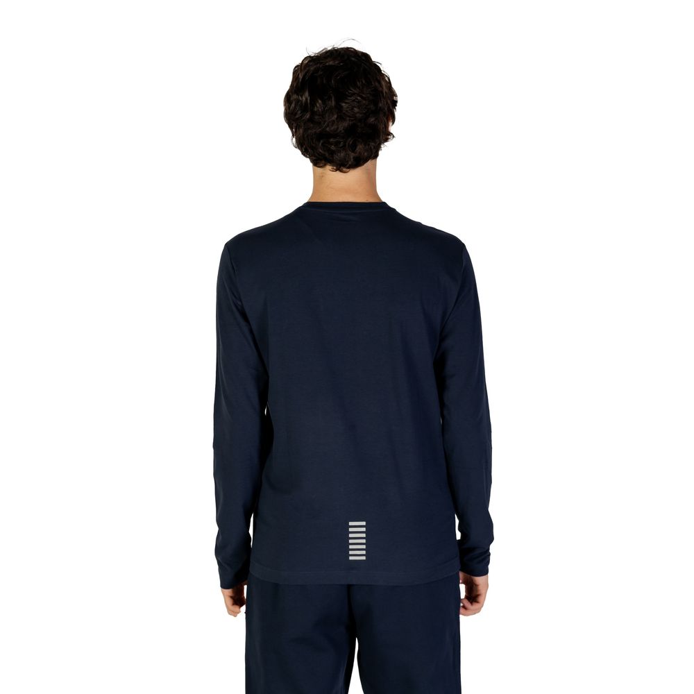 EA7 Emporio Armani Blue Cotton Long Sleeve -   -  EA7 Emporio Armani.