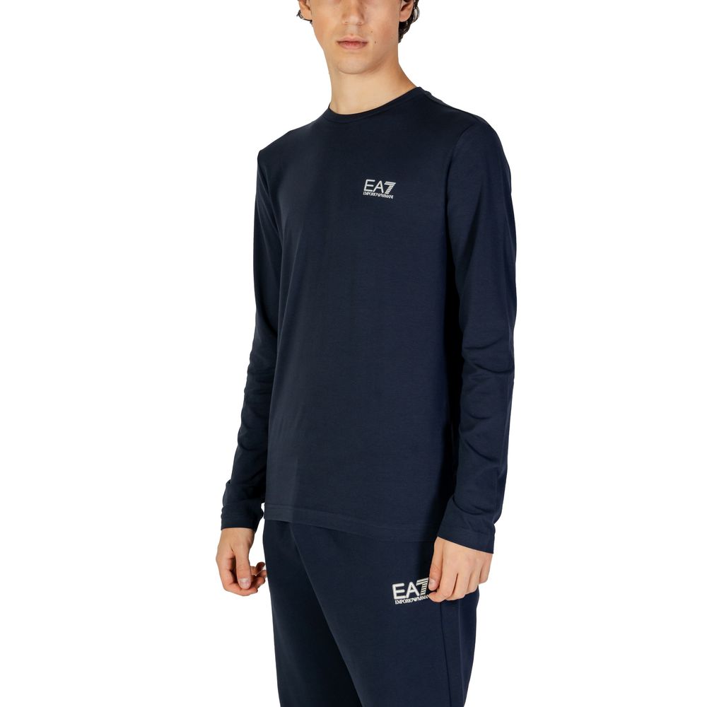 EA7 Emporio Armani Blue Cotton Long Sleeve -   -  EA7 Emporio Armani.