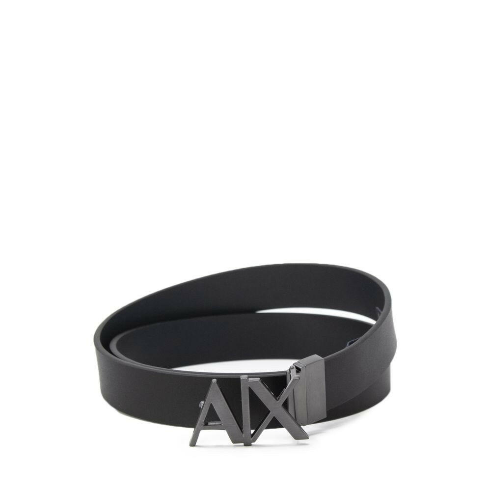Armani Exchange Black Leather Belt -   -  Armani Exchange.