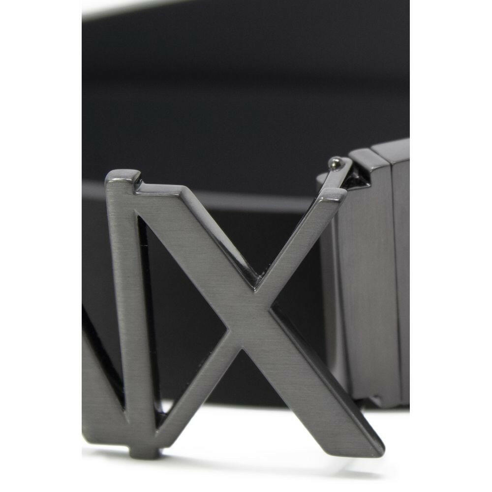 Armani Exchange Black Leather Belt -   -  Armani Exchange.