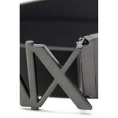 Armani Exchange Black Leather Belt -   -  Armani Exchange.