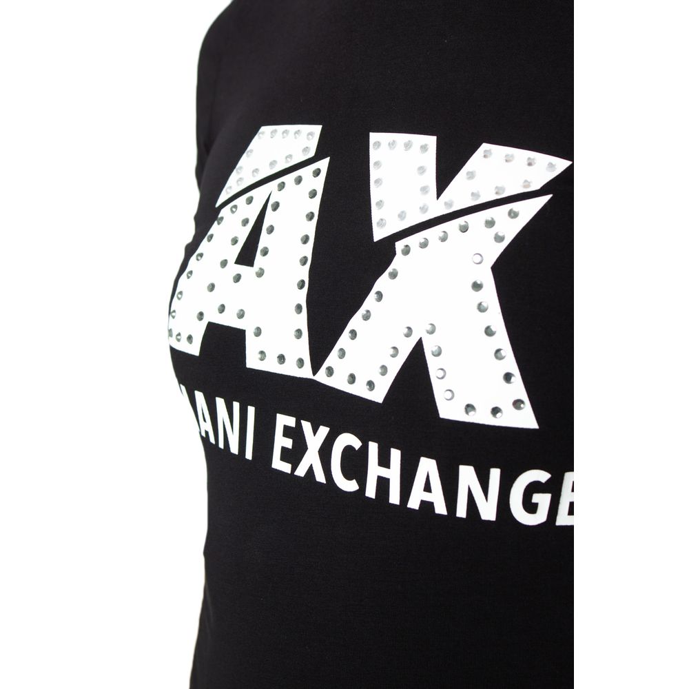 Armani Exchange Black Cotton T-Shirt -   -  Armani Exchange.