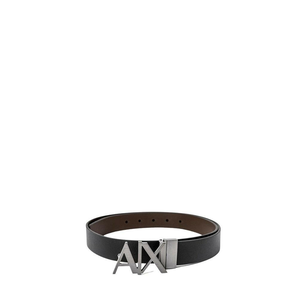 Armani Exchange Black Leather Belt -   -  Armani Exchange.