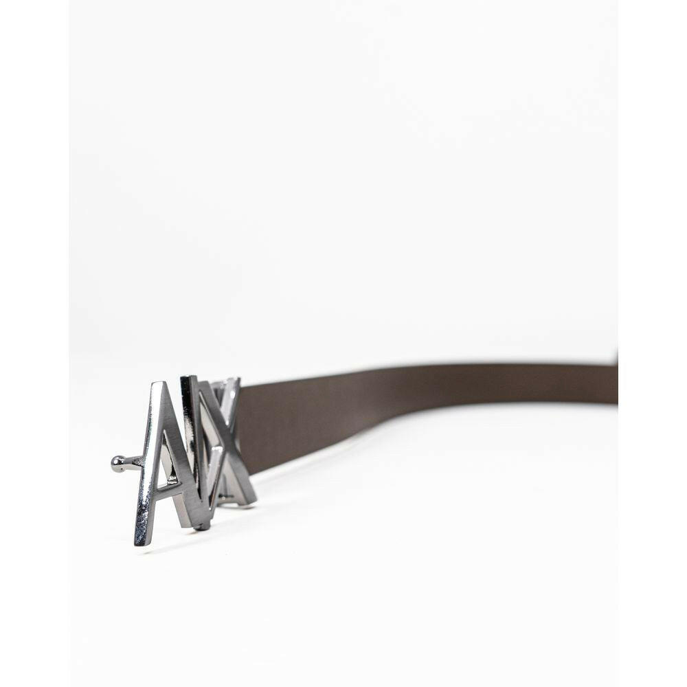 Armani Exchange Black Leather Belt -   -  Armani Exchange.