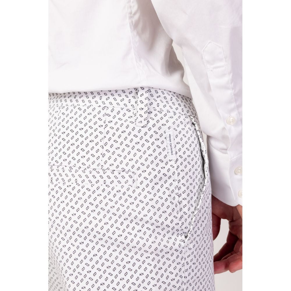Armani Exchange White Cotton Bermuda -   -  Armani Exchange.