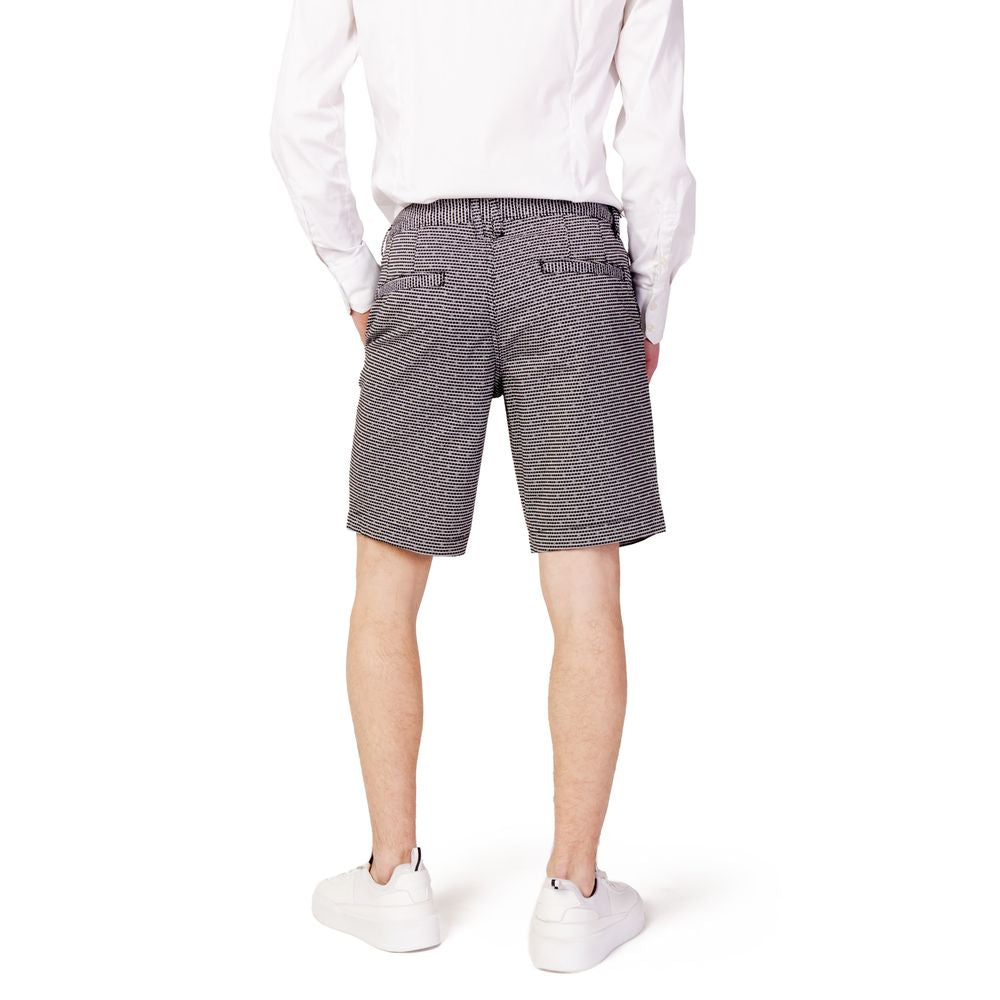Armani Exchange Black And White Cotton Bermuda -   -  Armani Exchange.