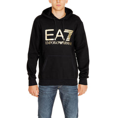 EA7 Emporio Armani Black Cotton Hoody -   -  EA7 Emporio Armani.
