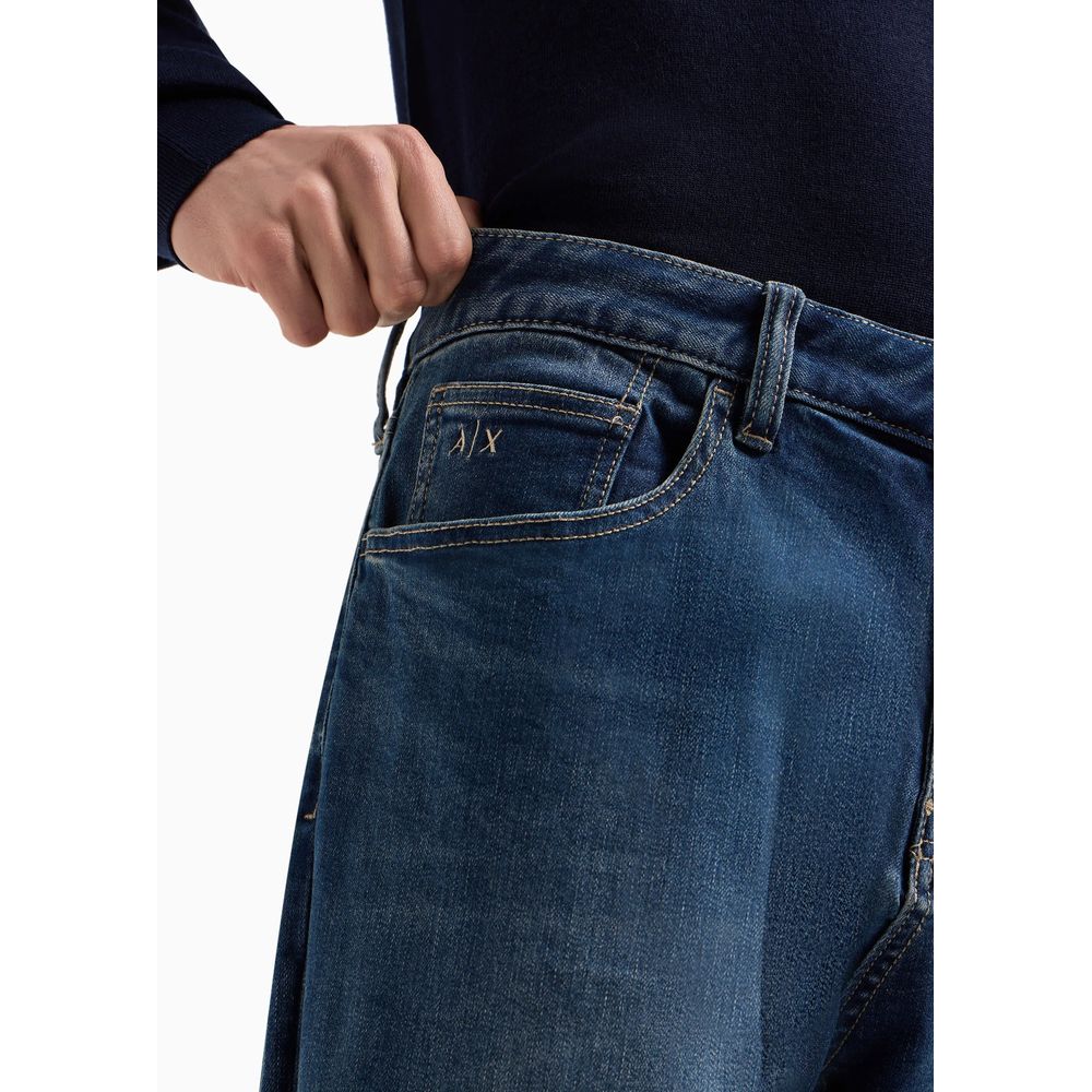 Armani Exchange Blue Cotton Jeans & Pant -   -  Armani Exchange.