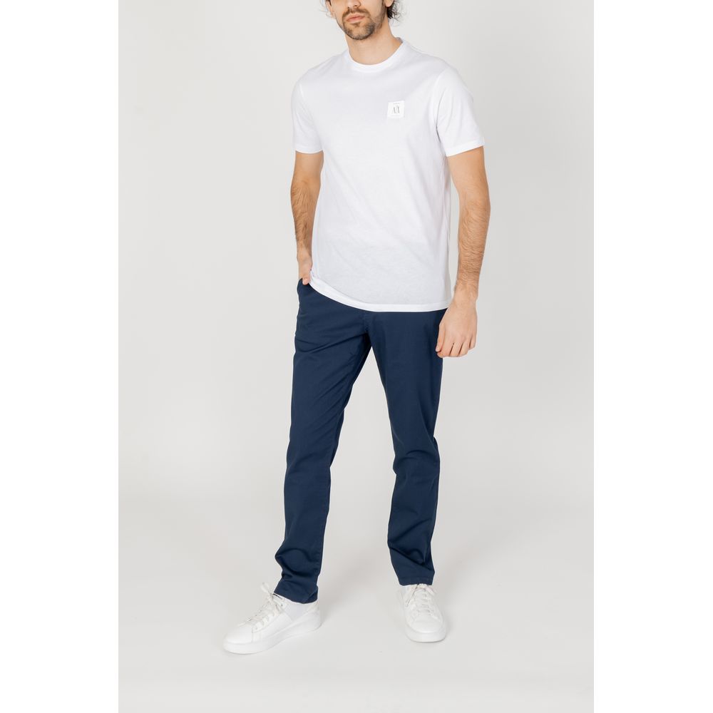 Armani Exchange Blue Cotton Pant -   -  Armani Exchange.
