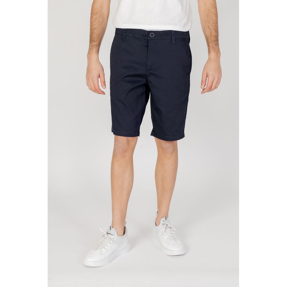 Armani Exchange Blue Cotton Bermuda -   -  Armani Exchange.