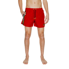 EA7 Emporio Armani Red Polyester Swim Short -   -  EA7 Emporio Armani.