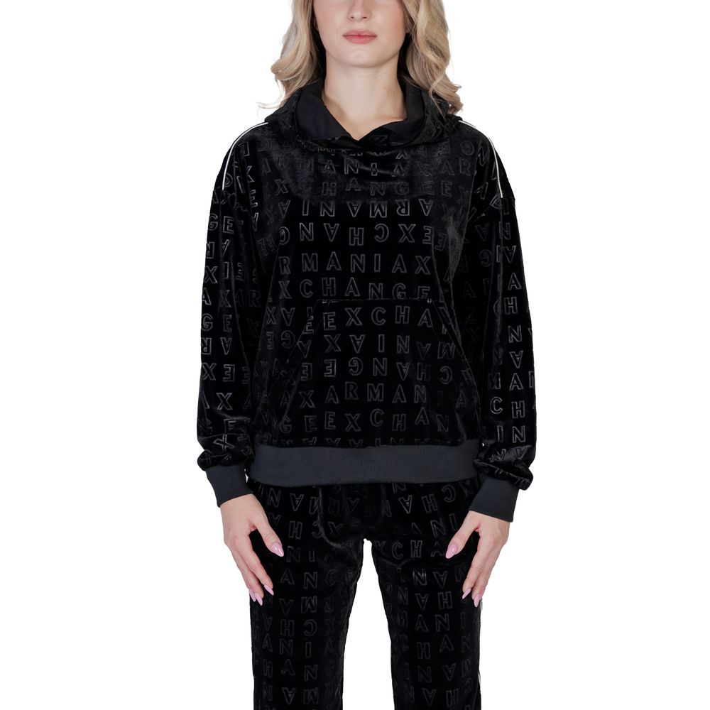 Armani Exchange Black Polyester Hoody -   -  Armani Exchange.