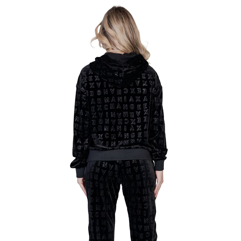 Armani Exchange Black Polyester Hoody -   -  Armani Exchange.