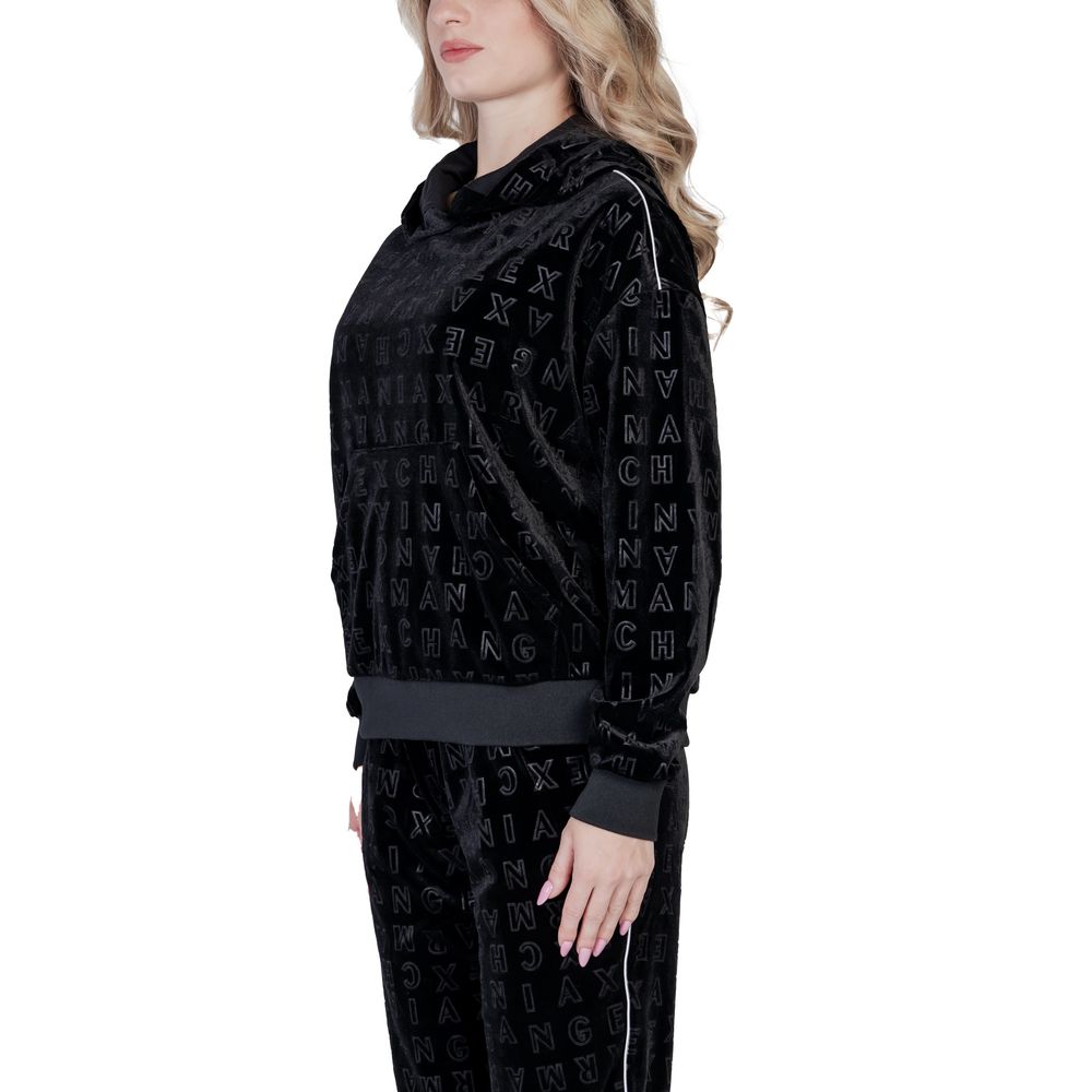 Armani Exchange Black Polyester Hoody -   -  Armani Exchange.