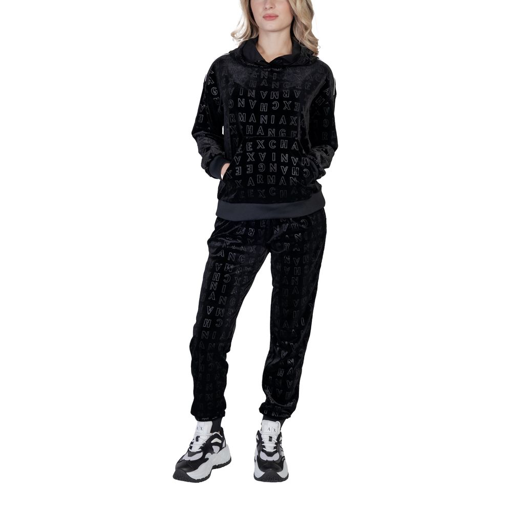 Armani Exchange Black Polyester Hoody -   -  Armani Exchange.