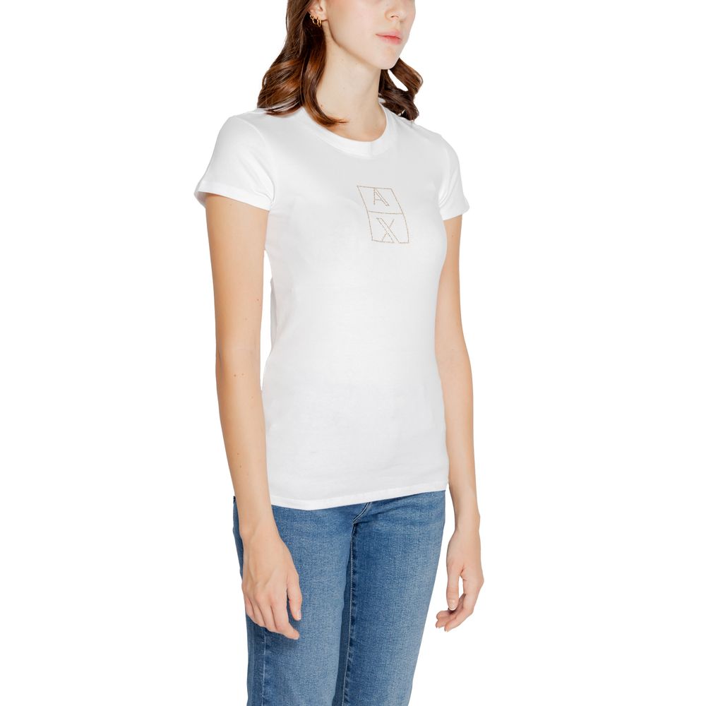 Armani Exchange White Cotton T-Shirt -   -  Armani Exchange.