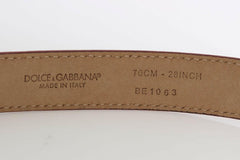 Dolce & Gabbana Pink Polka Snakeskin Silver Buckle Belt -   -  Dolce & Gabbana.