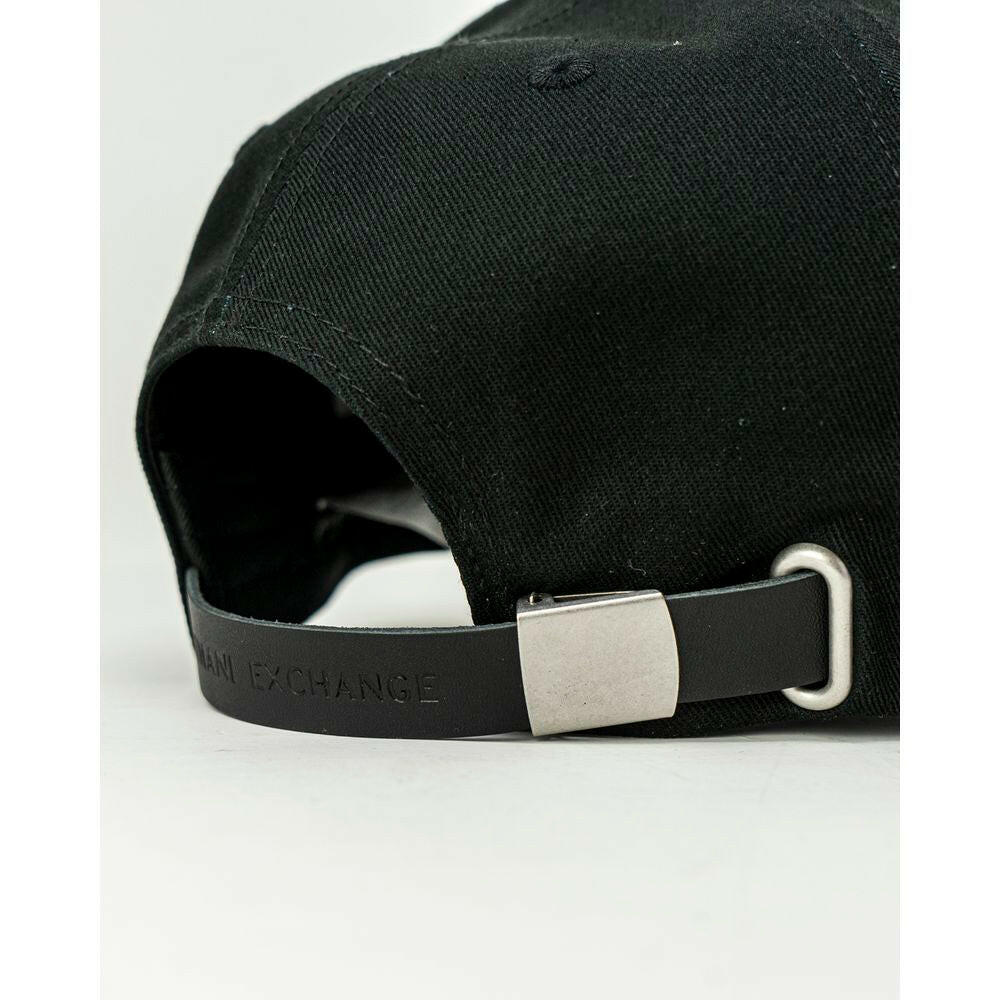 Armani Exchange Black Cotton Caps Baseball Hat -   -  Armani Exchange.
