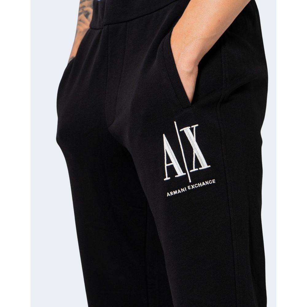 Armani Exchange Black Cotton Joggers Workout Pant -   -  Armani Exchange.