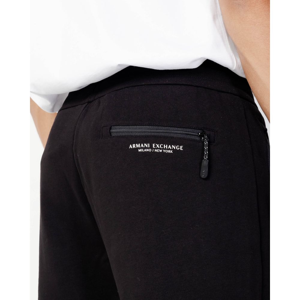Armani Exchange Black Cotton Joggers Workout Pant -   -  Armani Exchange.