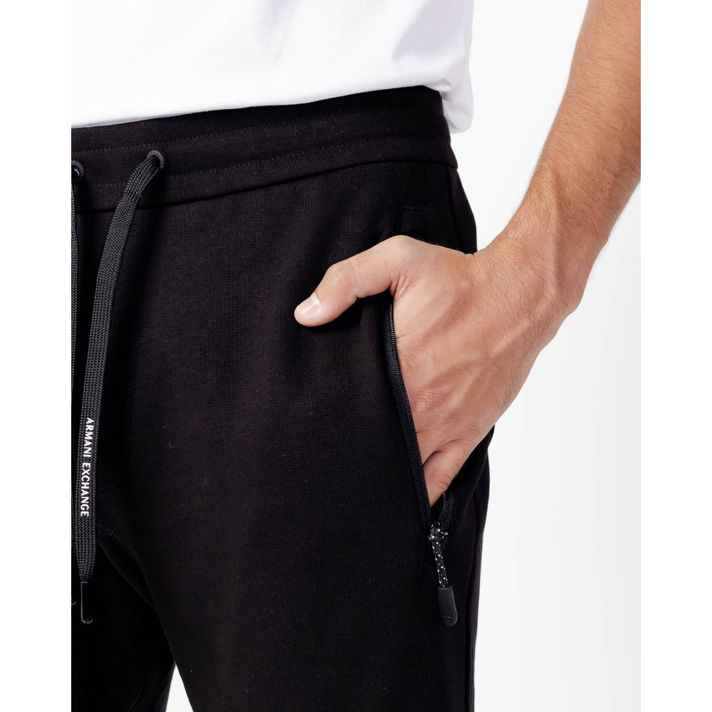 Armani Exchange Black Cotton Joggers Workout Pant -   -  Armani Exchange.