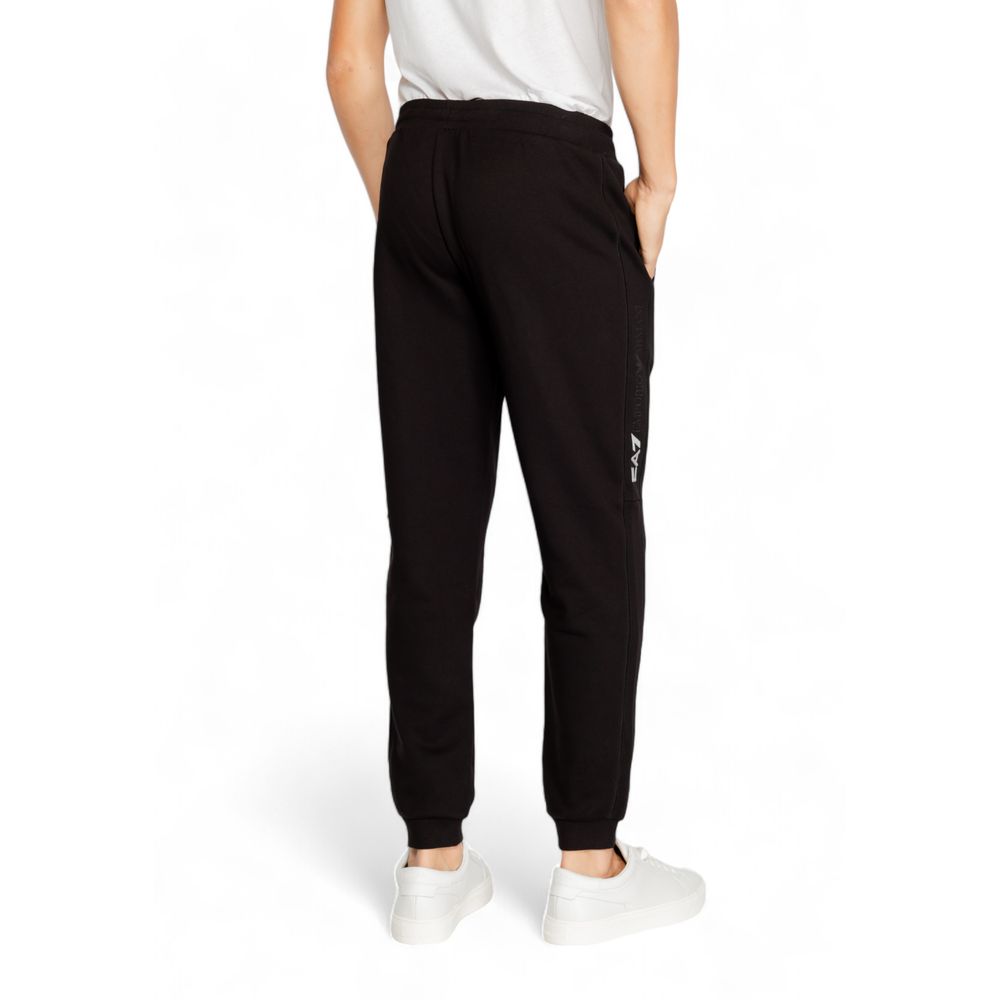 EA7 Emporio Armani Black Cotton Joggers Workout Pant -   -  EA7 Emporio Armani.