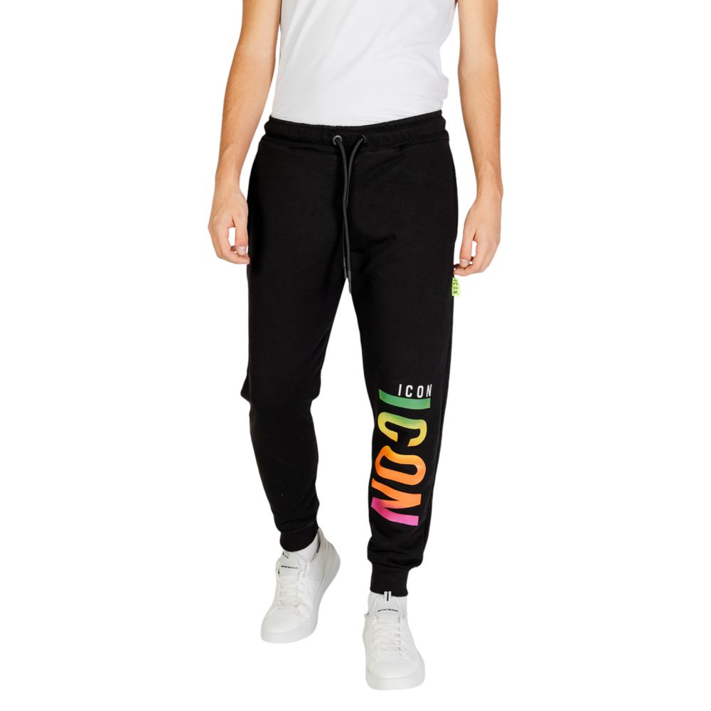 Icon Black Cotton Joggers Workout Pant -   -  Icon.