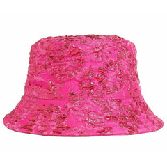 Valentino Garavani Fuchsia Silk Women Bucket Hat -   -  Valentino Garavani.