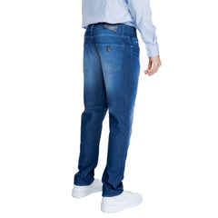 Armani Exchange Blue Cotton Skinny Pant -   -  Armani Exchange.