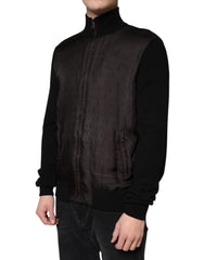 Dolce & Gabbana Black Logo Monogram Full Zip Bomber Jacket -   -  Dolce & Gabbana.