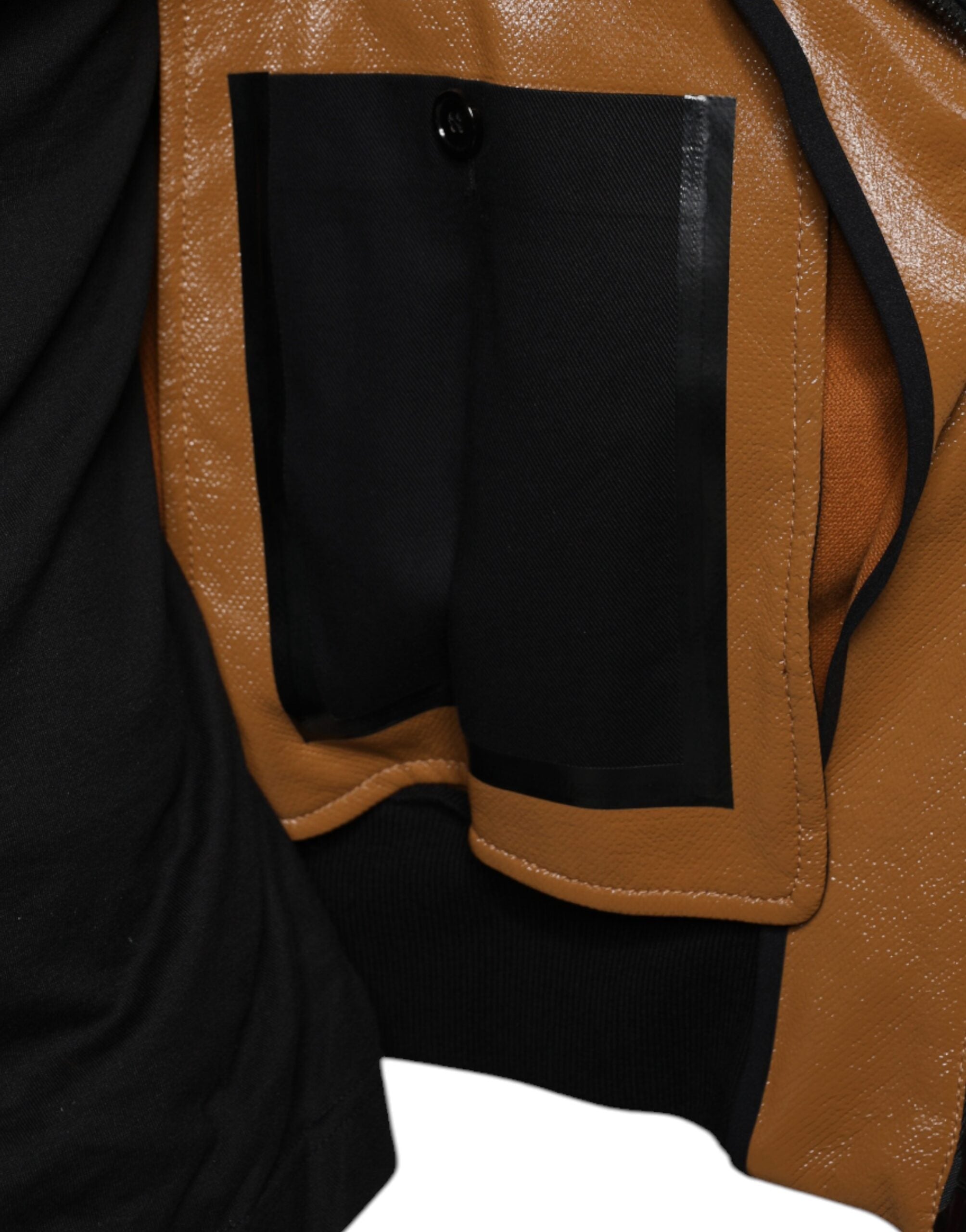 Dolce & Gabbana Brown Leather Full Zip Men Bomber Jacket -   -  Dolce & Gabbana.