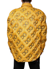 Dolce & Gabbana Yellow Logo Padded Buttoned Blouson Jacket -   -  Dolce & Gabbana.
