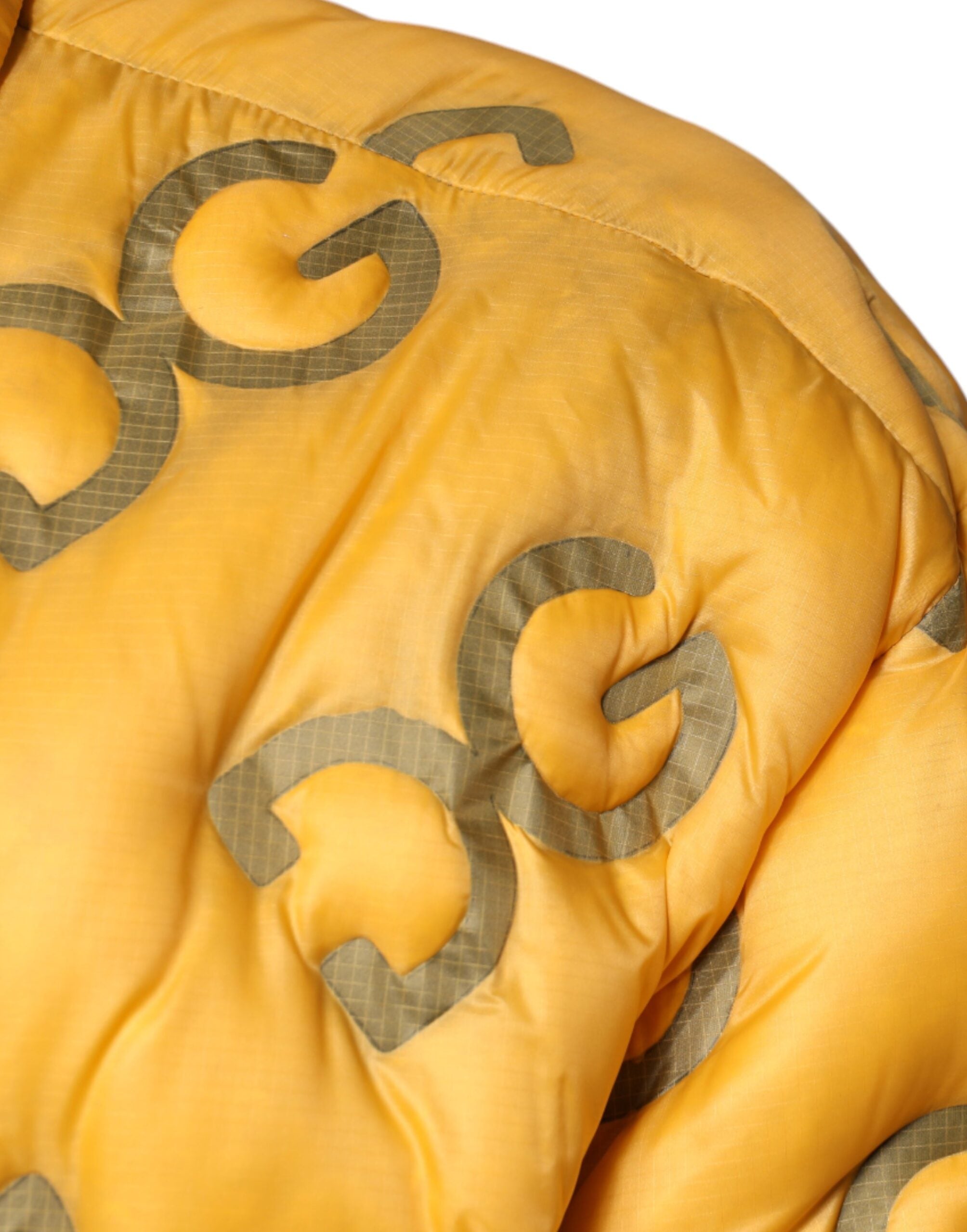 Dolce & Gabbana Yellow Logo Padded Buttoned Blouson Jacket -   -  Dolce & Gabbana.