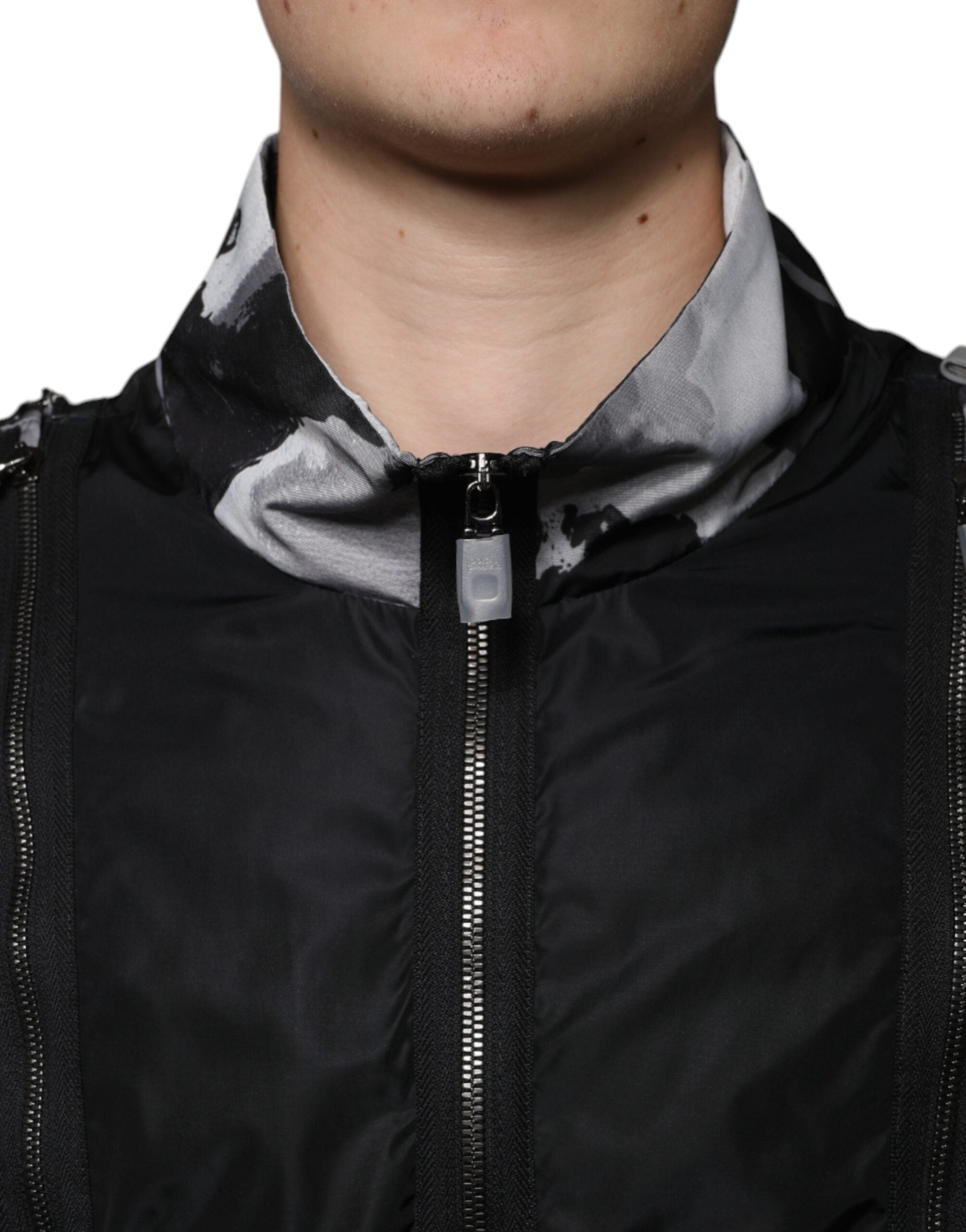 Dolce & Gabbana Black Nylon Full Zip Men Bomber Jacket -   -  Dolce & Gabbana.