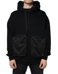Dolce & Gabbana Black Hooded Pullover Men Sweatshirt Sweater -   -  Dolce & Gabbana.