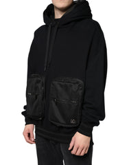 Dolce & Gabbana Black Hooded Pullover Men Sweatshirt Sweater -   -  Dolce & Gabbana.