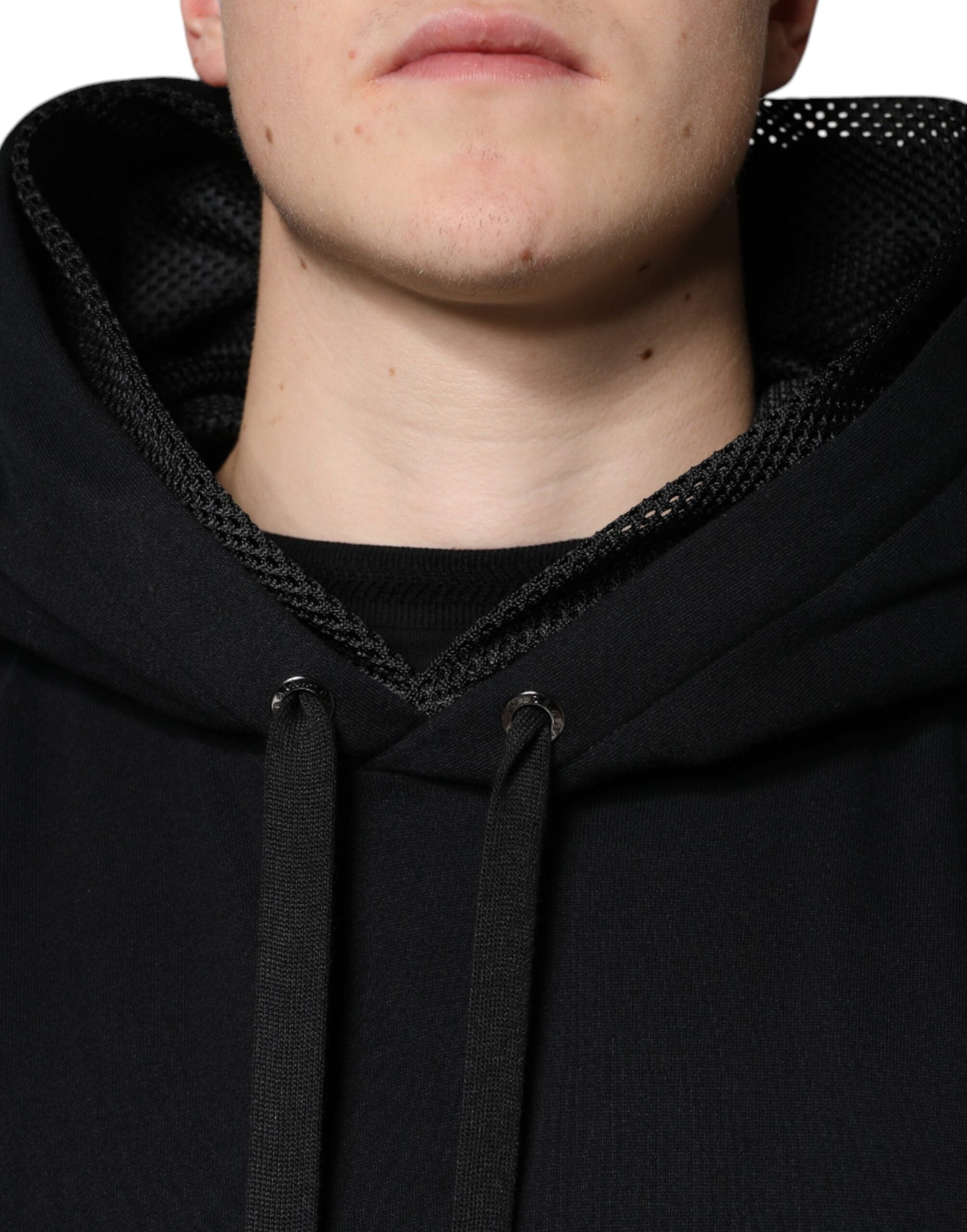 Dolce & Gabbana Black Hooded Pullover Men Sweatshirt Sweater -   -  Dolce & Gabbana.