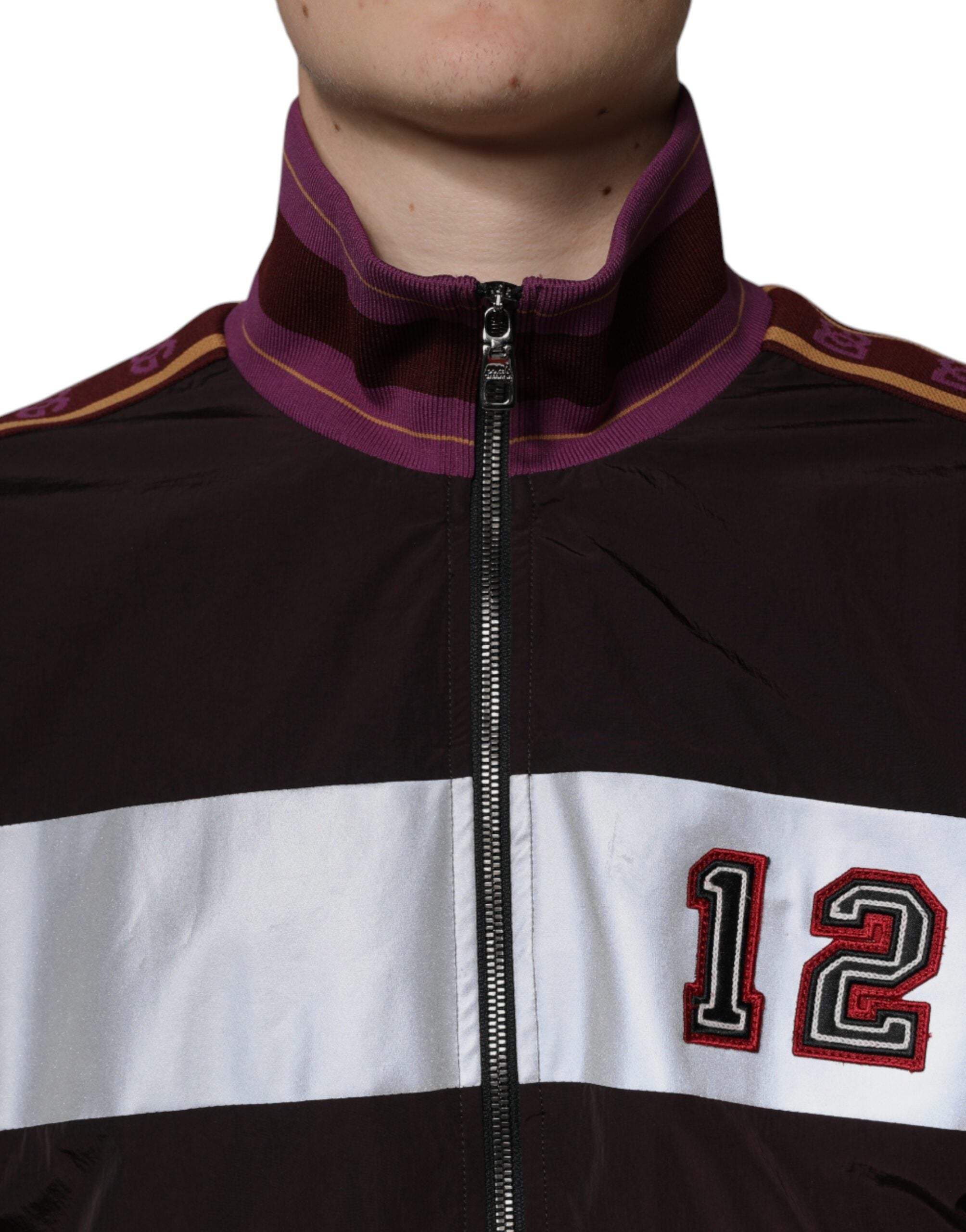 Dolce & Gabbana Multicolor Full Zip Jersey Men Bomber Jacket -   -  Dolce & Gabbana.
