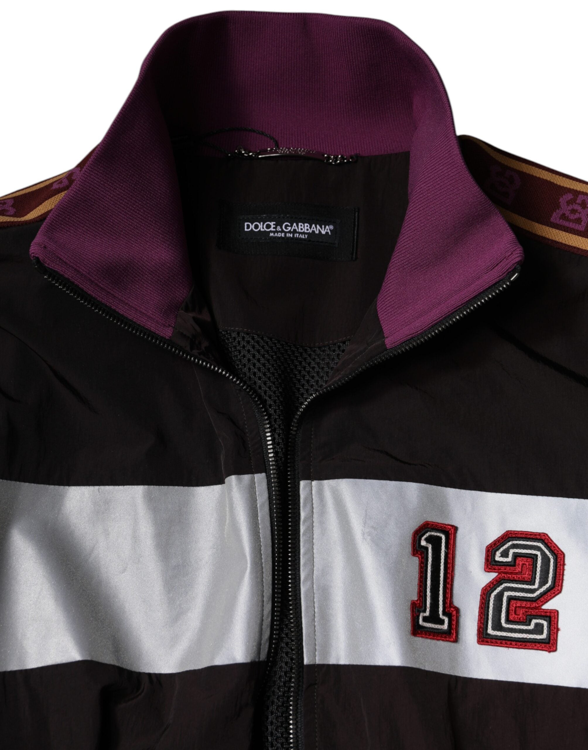 Dolce & Gabbana Multicolor Full Zip Jersey Men Bomber Jacket -   -  Dolce & Gabbana.