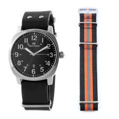 Folli Follie Black Leather Watch -   -  Folli Follie.