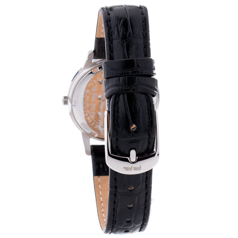 Folli Follie Black Leather Watch -   -  Folli Follie.