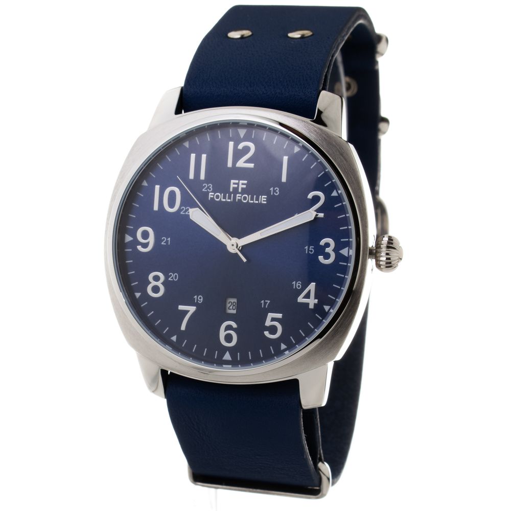 Folli Follie Blue Leather Watch -   -  Folli Follie.