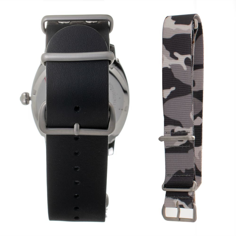 Folli Follie Black Leather Watch -   -  Folli Follie.