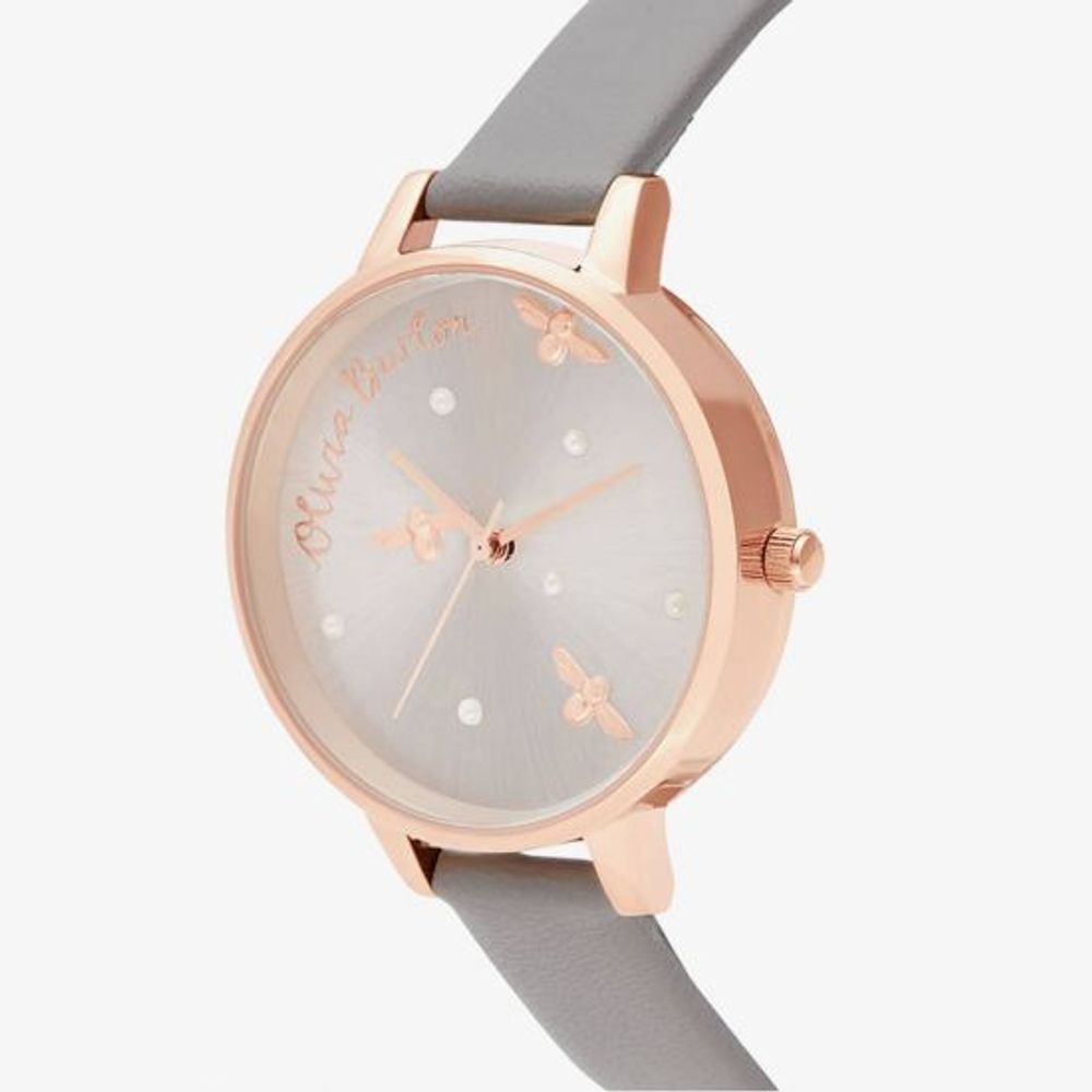 Olivia Burton Gray Artificial Leather Watch -   -  Olivia Burton.