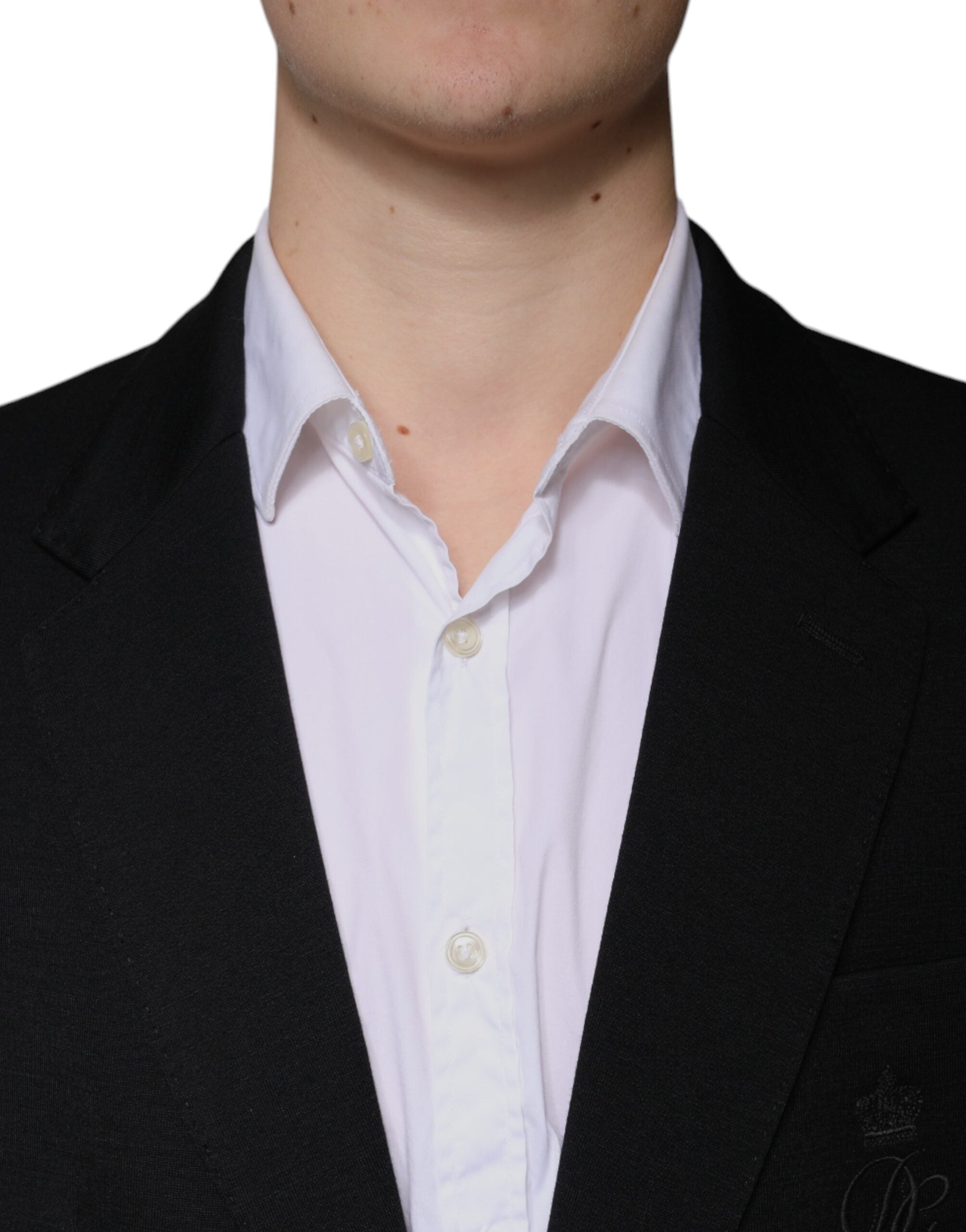 Dolce & Gabbana Black Wool Single Breasted Formal Blazer -   -  Dolce & Gabbana.