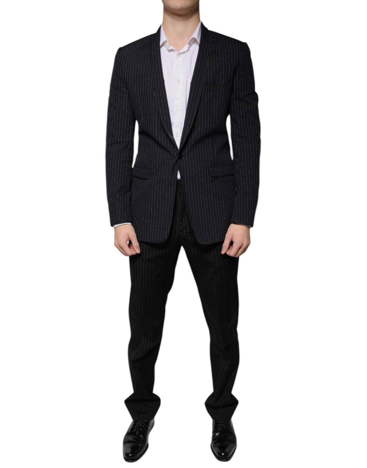 Dolce & Gabbana Black Stripe Single Breasted Formal Suit -   -  Dolce & Gabbana.